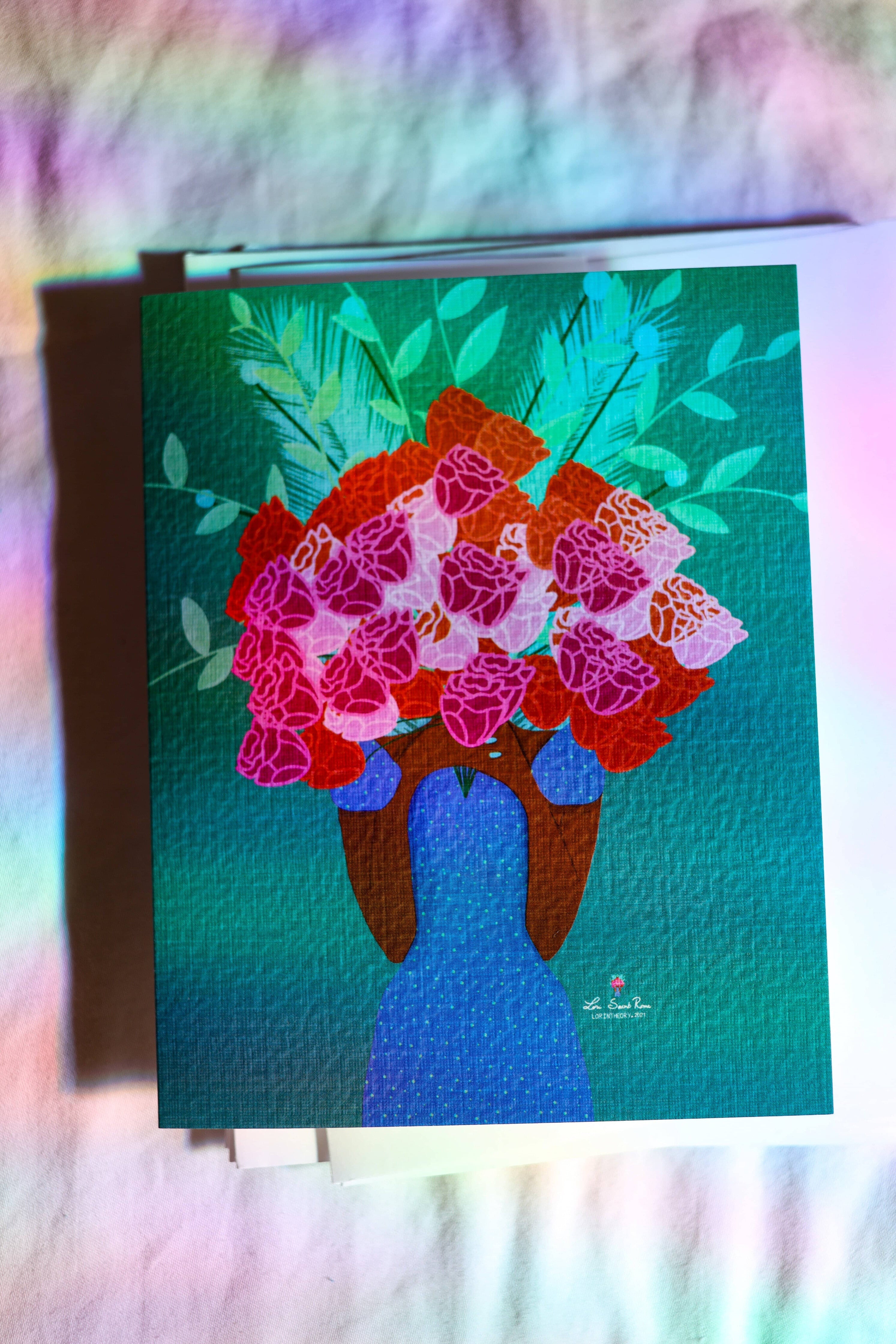 Flower greeting card