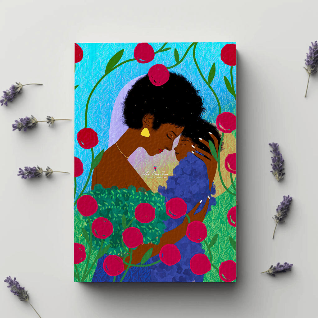 Motherhood Afro Folded Greeting Card