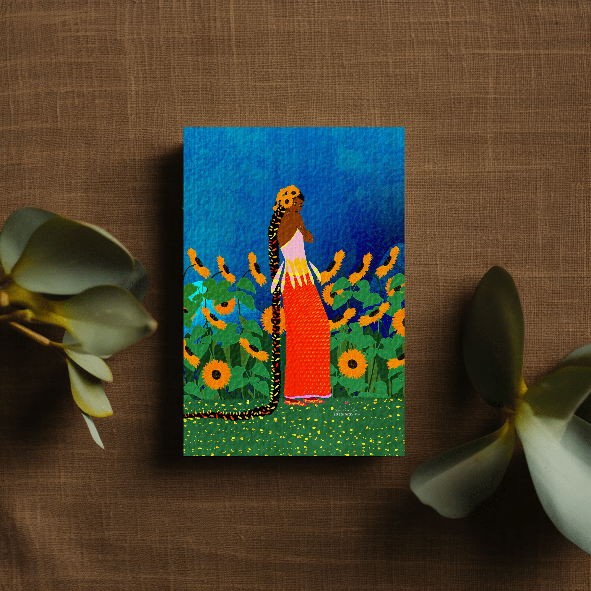 Afro self love greeting cards
