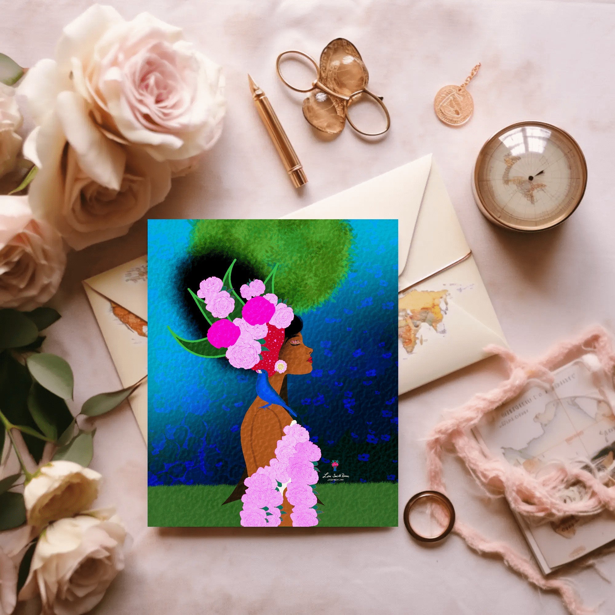 Peonies Greeting card