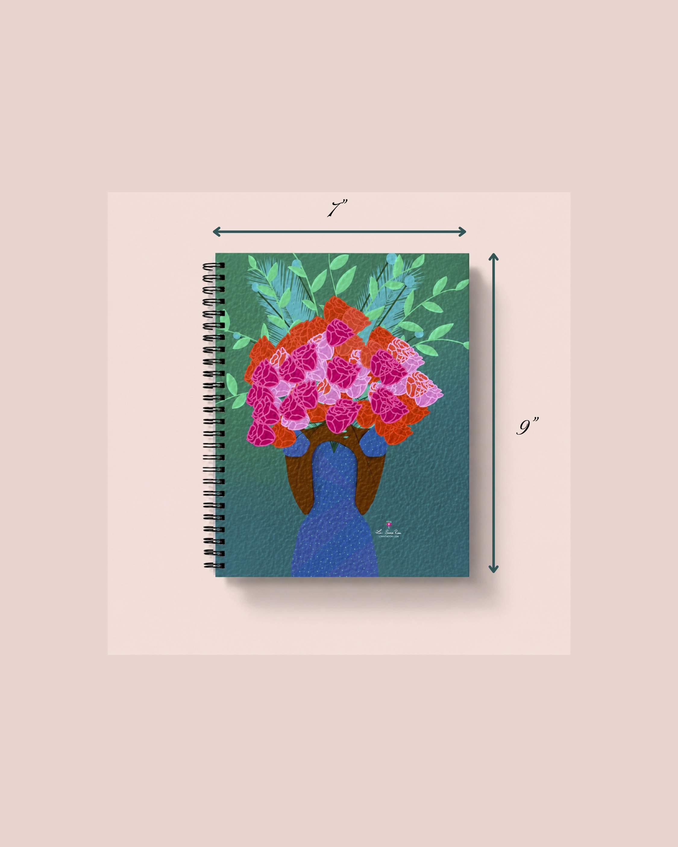 Bloom Journal| Lay-Flat Soft Touch Soft Cover Wire-O Notebook